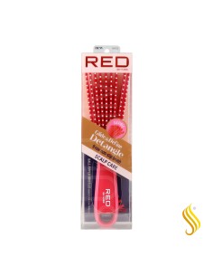 Red Kiss Ez Glide Detangling Brush Ball Tip Rosa Cepillo